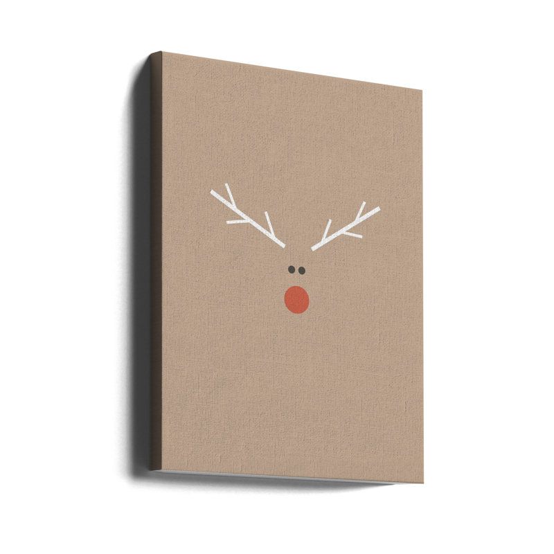 «Christmas Reindeer», art mural sur toile tendue, H 40 po x l 30 po