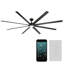 Hydra 8 - Blade Indoor/Outdoor LED Smart Ceiling Fan With Wall Control and Light Kit Included, Works With Alexa and iOS or Android App-32650308-32650312-121976042