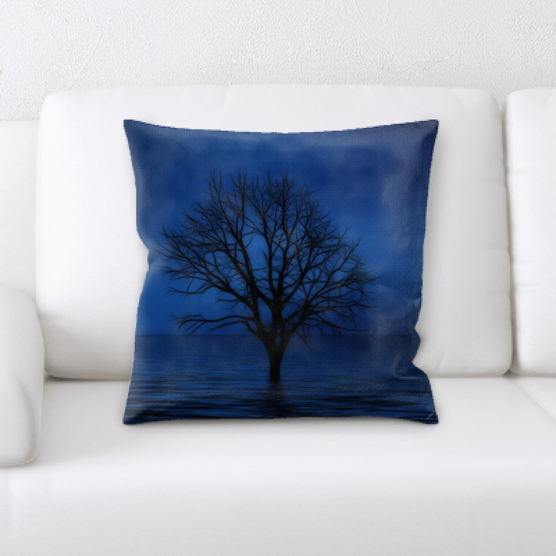 Floral Microsuede Throw Pillow