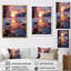 Winter Sunset Snowfall I, reproduction d'art sur toile-557217873-743433697