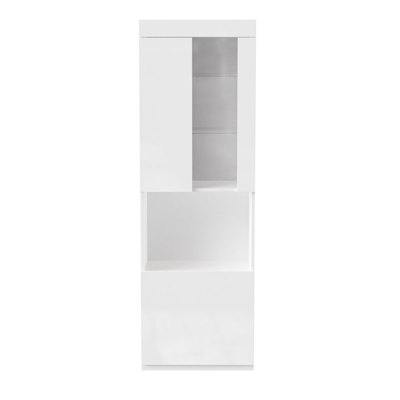 Lighted Curio Cabinet, White