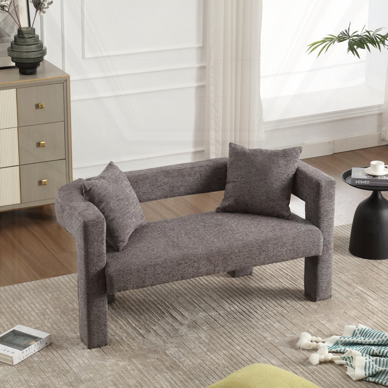 Canapé rembourré 2 places Comfy, Gris