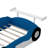 Meridian Race Car Platform Bed With Wheels, Pine Wood And MDF-1290319197-1290319193
