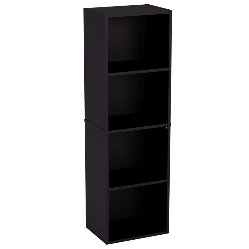 Gerardi 32cm W Standard Bookcase, Black, 106 cm H x 32 cm W