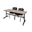 Table de nidification Nickls, 2 chaises empilables-32668119-32668130