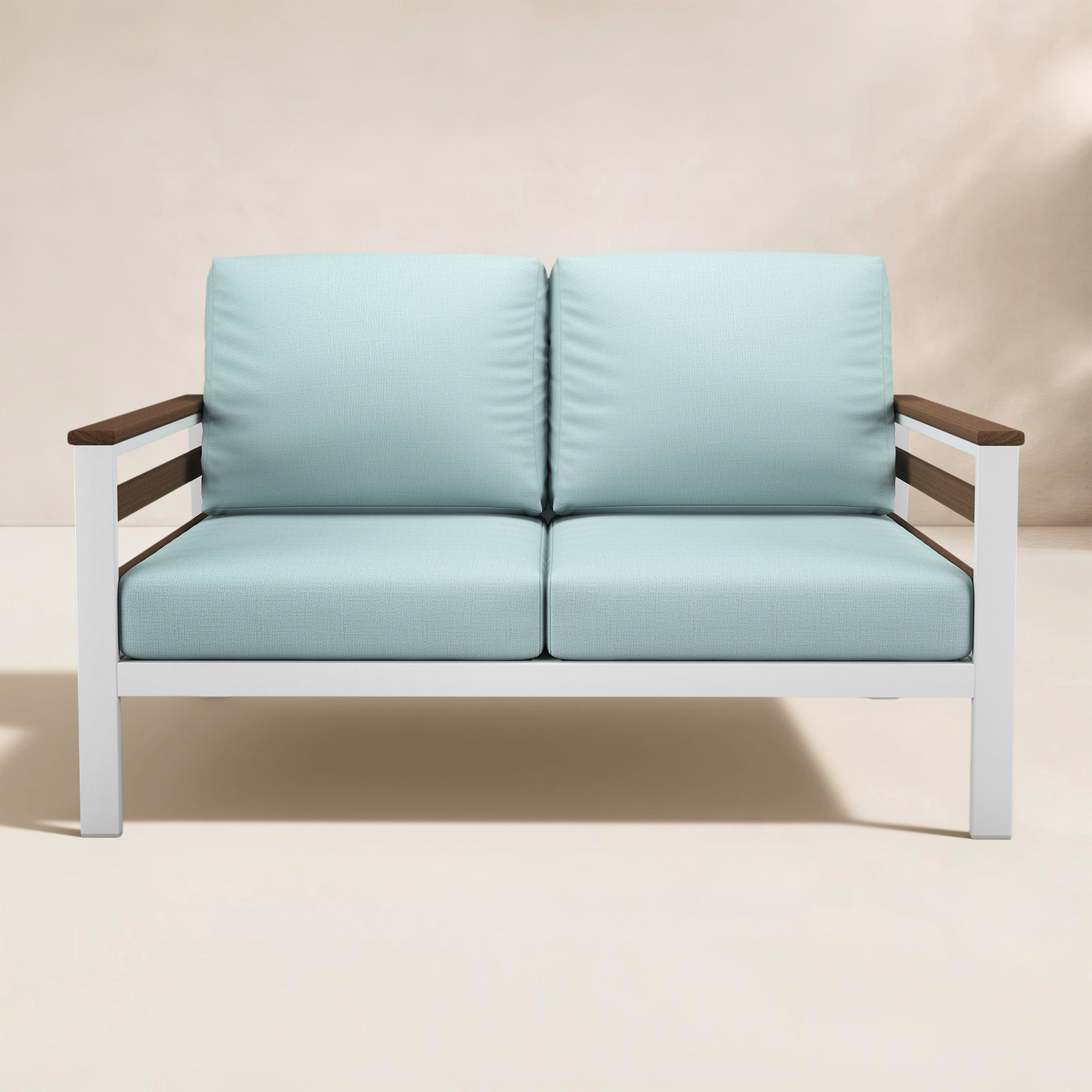 Townsend 55" Sunbrella® Patio Loveseat, Bliss Dew