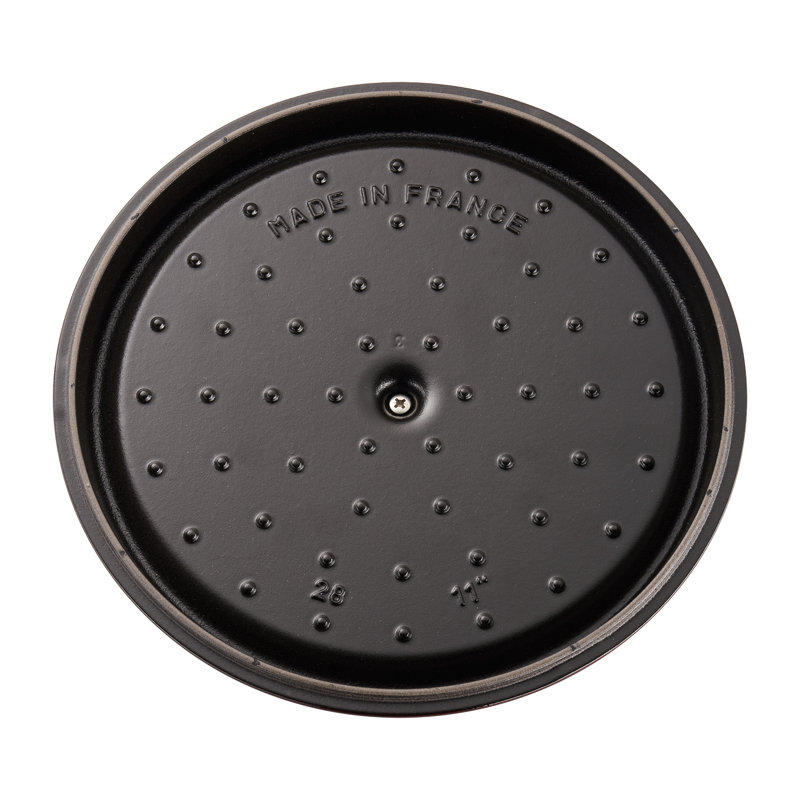 Staub Cast Iron 6 qt. Cast Iron Round Dutch Oven with Lid, Graphite Gray