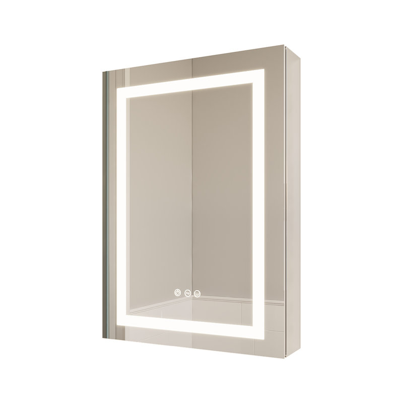 Armoire à miroir de salle de bain à DEL 26 po x 20 po - Garantie de brouillard imperméable 3000K 6000K
