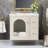 24" Wall-Mounted Bathroom Vanity with Ceramic Sink, 2 Drawers, Soft-Close Door-1893142829
