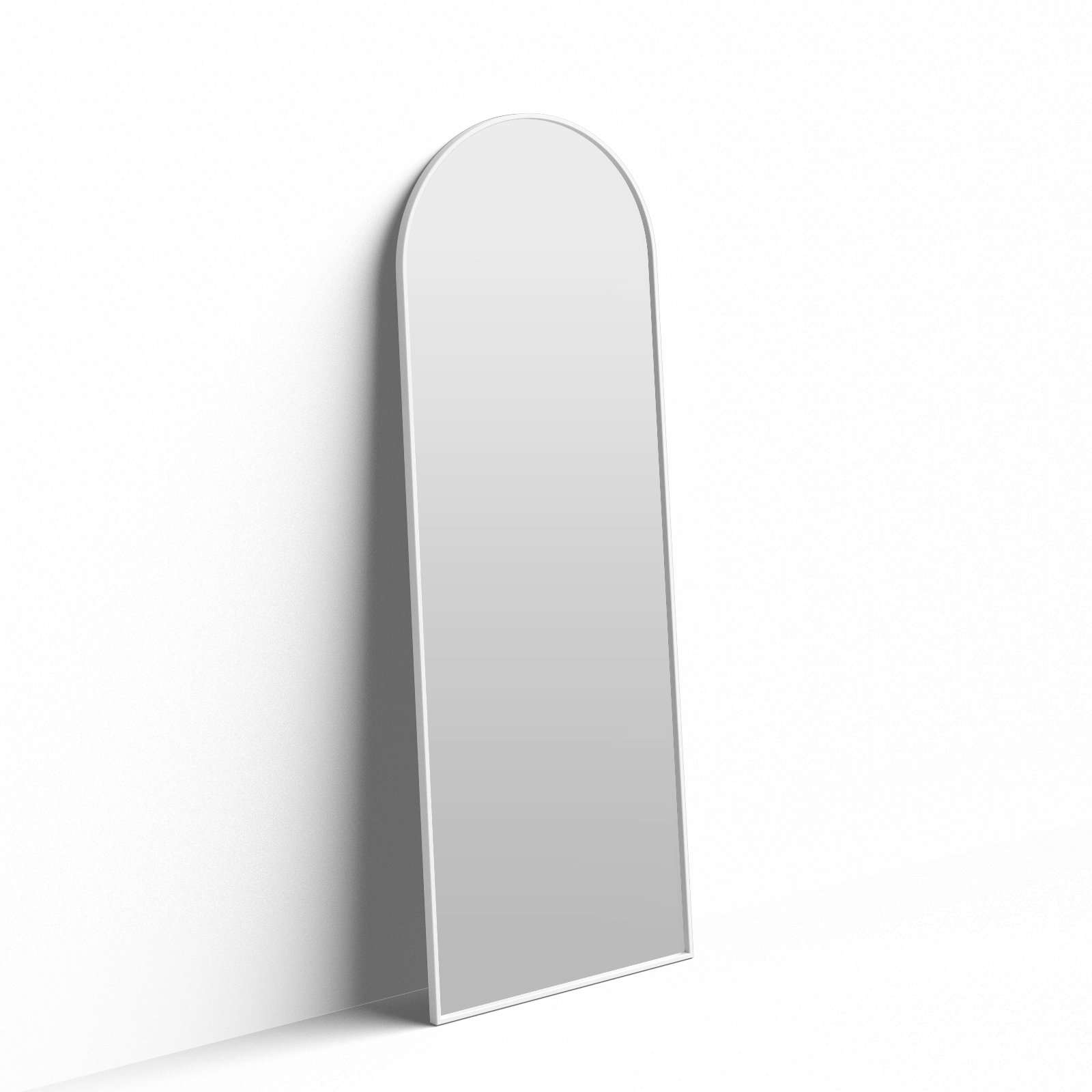 Kira Metal Mirror, White, 67" x 24"