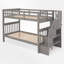 Lit superposé en bois avec escalier de rangement-671270626-671270625