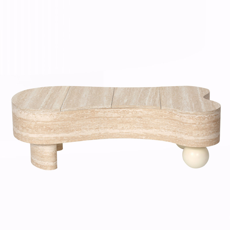Table basse avec plateau rabattable et compartiment de rangement caché