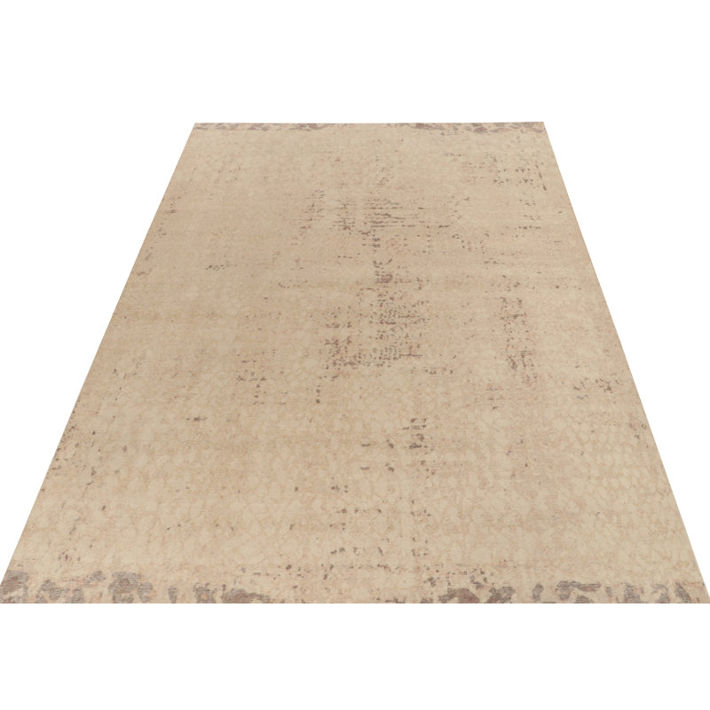 Distressed Homage Wool Abstract Area Rug, Rectangle 13' x 18'