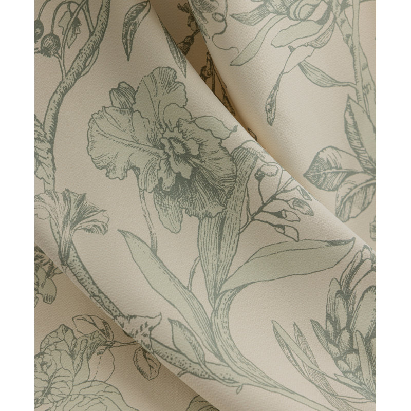 Ella Room Darkening Curtain Panel Pair, Sage/Cream, 50" W x 108" L