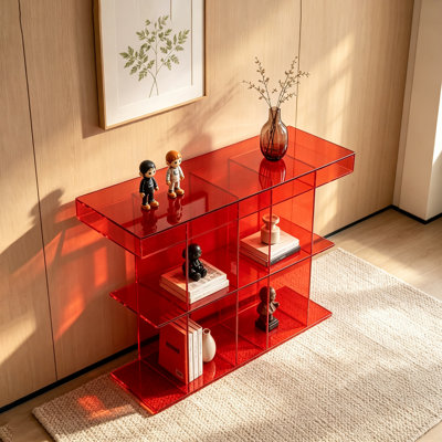Console rouge moderne en acrylique