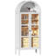 Armoire arquée avec portes en verre, tablette réglable en hauteur et 2 tiroirs-1685364735