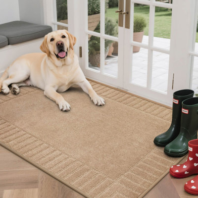 Tapis d'entrée antidérapant, antidérapant et résistant à la saleté, lavable à la machine