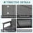 Davonia Gray 5-Piece HDPE Plastic Patio Outdoor Dining Set with Arm Chairs-1590097662