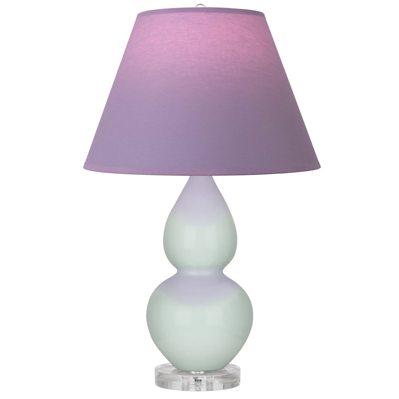 Petite lampe d'appoint à double gourde, Céladon, Lavande / prune
