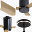 Ventilateur de plafond encastré moderne avec lumière DEL et télécommande, moteur à courant continu réversible à 3 pales pour le patio