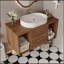 Meuble-lavabo mural 39,4 po avec lavabo ovale en céramique