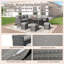 7 Piece Outdoor Patio Furniture Set With Fire Pit Table Sectional Sofa Conversation Set T