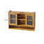 Armoire coulissante 35,4 "à 2 portes avec trois niveaux d'espace de rangement, convenant aux salles de bain, cuisines, salles à manger, naturel