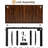Midtown Value Height Adjustable Standing Desk, Single Motor, 60x30, Walnut Block Top with Black Frame-2013536058-2013536059