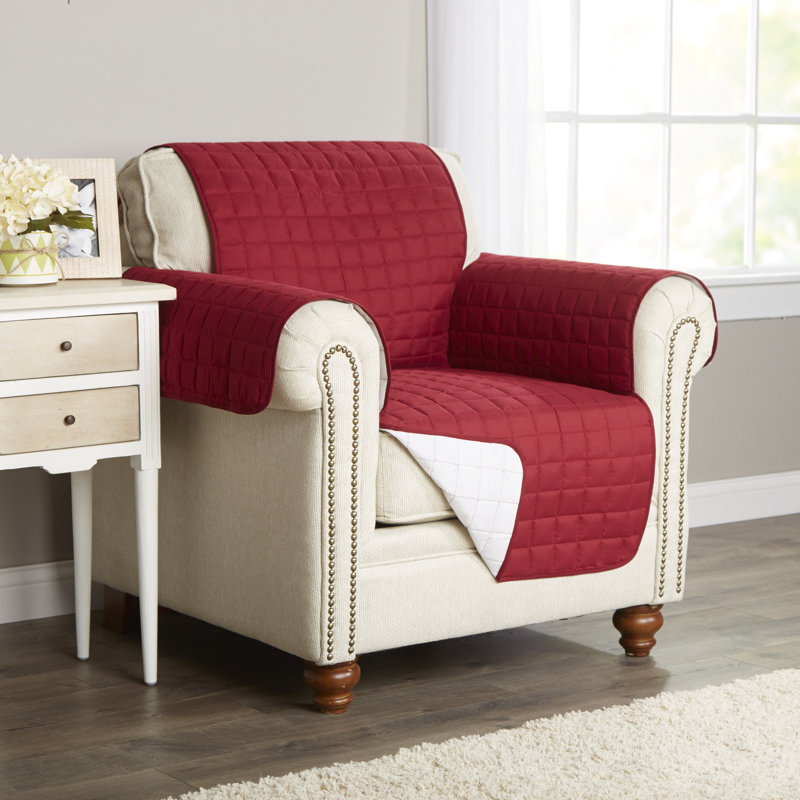 Housse pour fauteuil à coussins carrés / rectangulaires Brystol, Bourgogne
