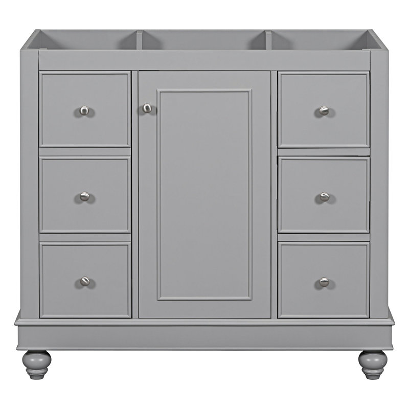 Base de meuble-lavabo simple 35,28 po seulement, Gris