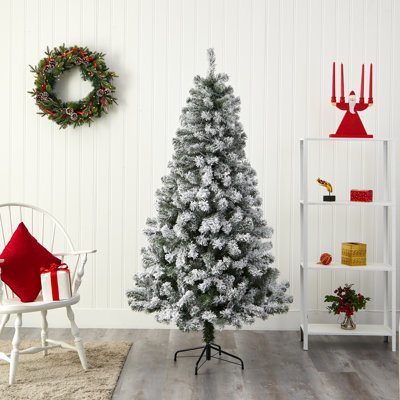 Arbre de Noël en flocage artificiel pin cachemire