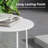 Round Patio Table with Steel Table Legs-870083133