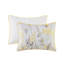 Ensemble d'édredon à motif floral jaune Modern Cottage avec coussins décoratifs