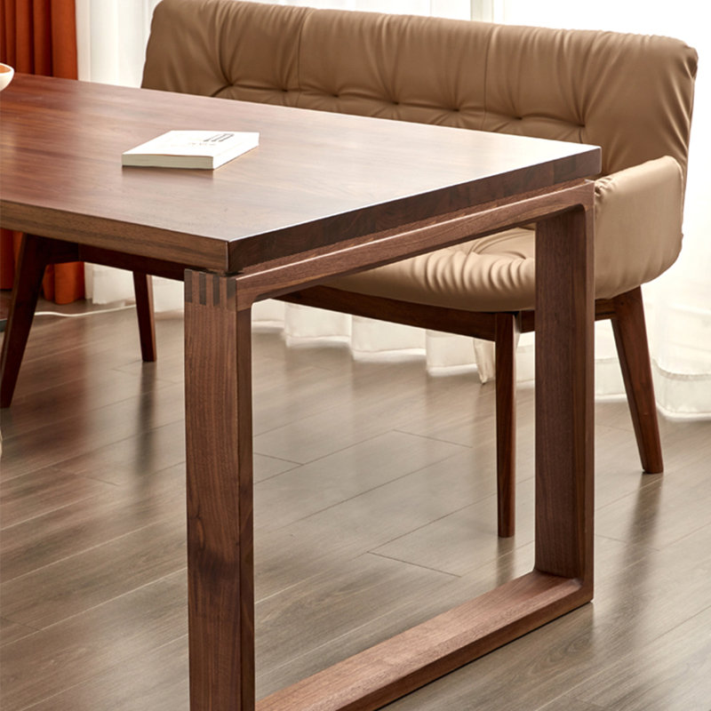 Solid Walnut Dining Table with Flexible Design., 29.92"H x 55.12"L x 29.53"W