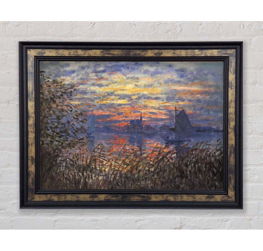 Monet Sonnenuntergang an der Seine - Einzelne Bilderrahmen Kunstdrucke