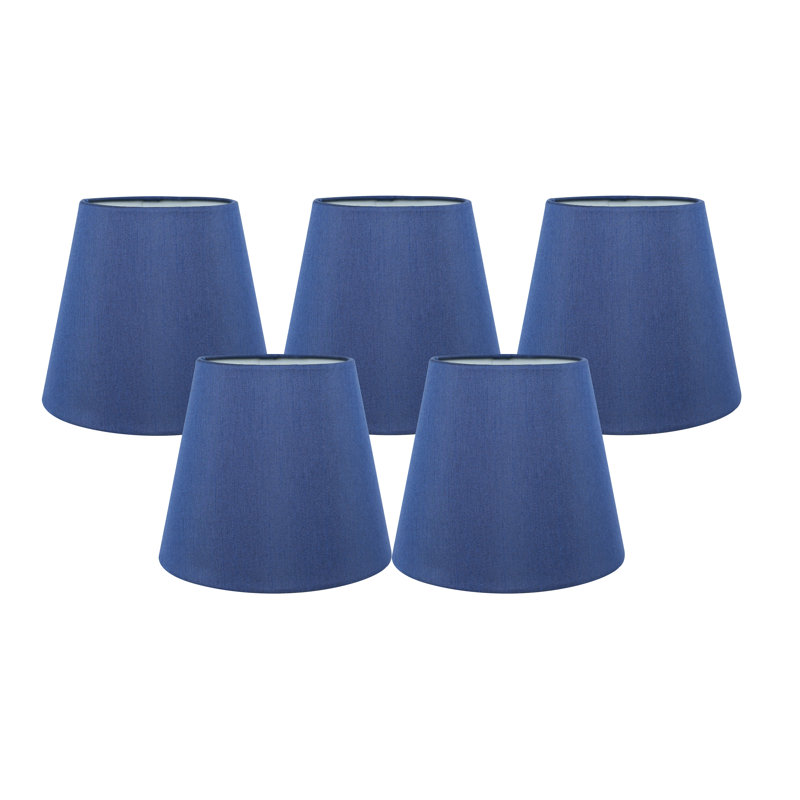 Abat-jour de lustre 5 pièces, H 5 po x l 4 po x P 6 po, Bleu
