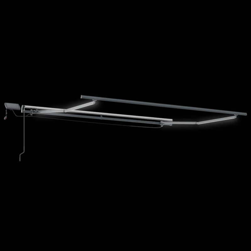 Retractable Awning, White/Red/Anthracite, 300 cm W x 250 cm D