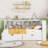 Maiocco Wooden Daybed with 2 Drawers, Storage Shelf and USB Charging Ports-90999543-90999537