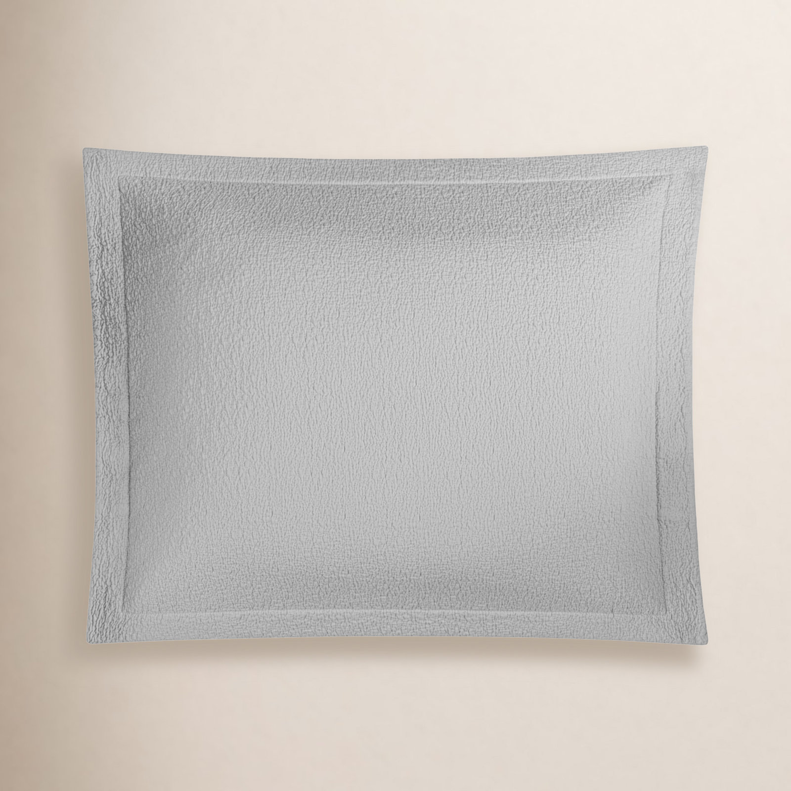 LUCCA Cotton Shams, Standard, silver