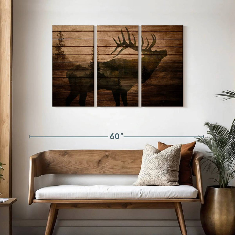 Brampt Elk Woods I, 28" H x 45" W