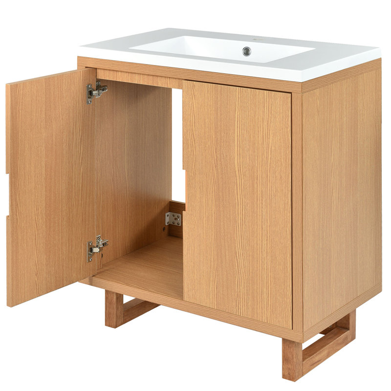 Ensemble de meuble-lavabo simple 30 po Nenney, Bois robuste