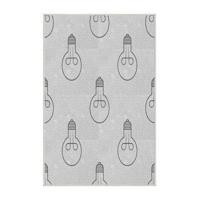 Tapis géométrique gris / noir