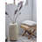 Woven Water Hyacinth and Wood Stool-1875503023