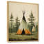 Green Native Tipi Serenity In Nature II - Native American Wall Art Prints-645388153-645388155
