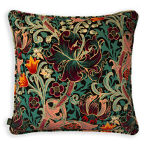 William Morris Velvet Pillow Cover with Filler