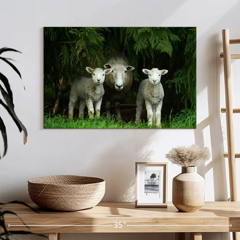 Sheep Family, 16" H x 24" W