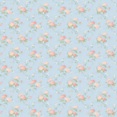Pretty Prints Mini Hydrangea Trail Wallpaper Roll