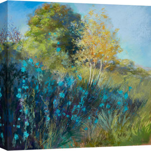 Landscape Painting: Turning Of The Leaves by Nel Whatmore - Wrapped Canvas Print