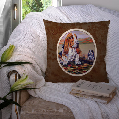  Basset Hound 14" Throw Pillow