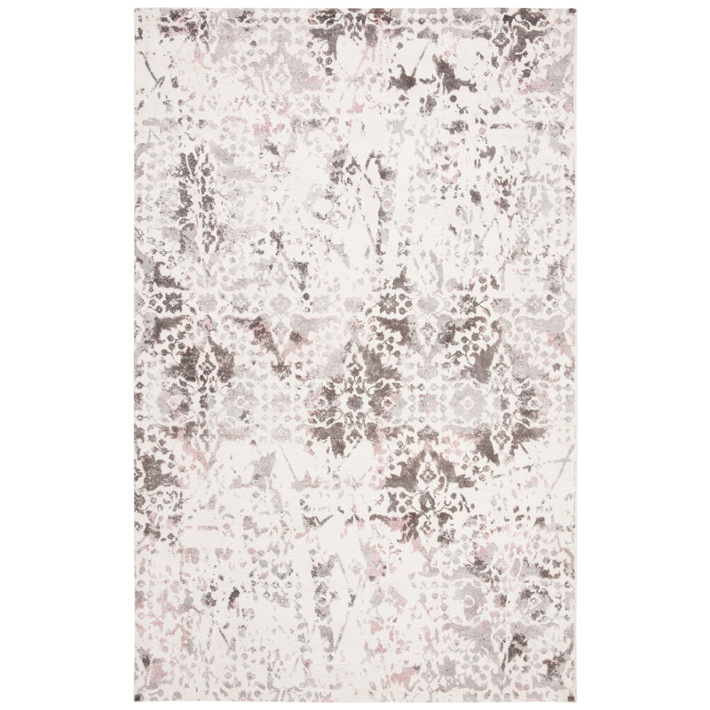 Stahlman Hand Tufted Viscose Geometric Rug, Rectangle 4' x 6'